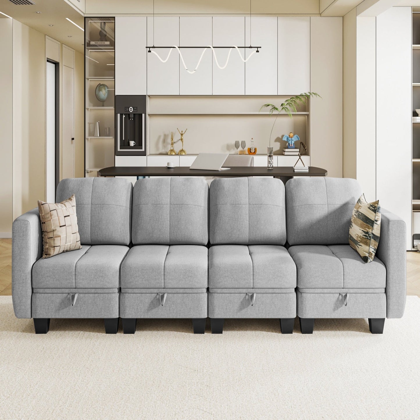 Sectional Couch Modular Futon Sofa Living Room Office