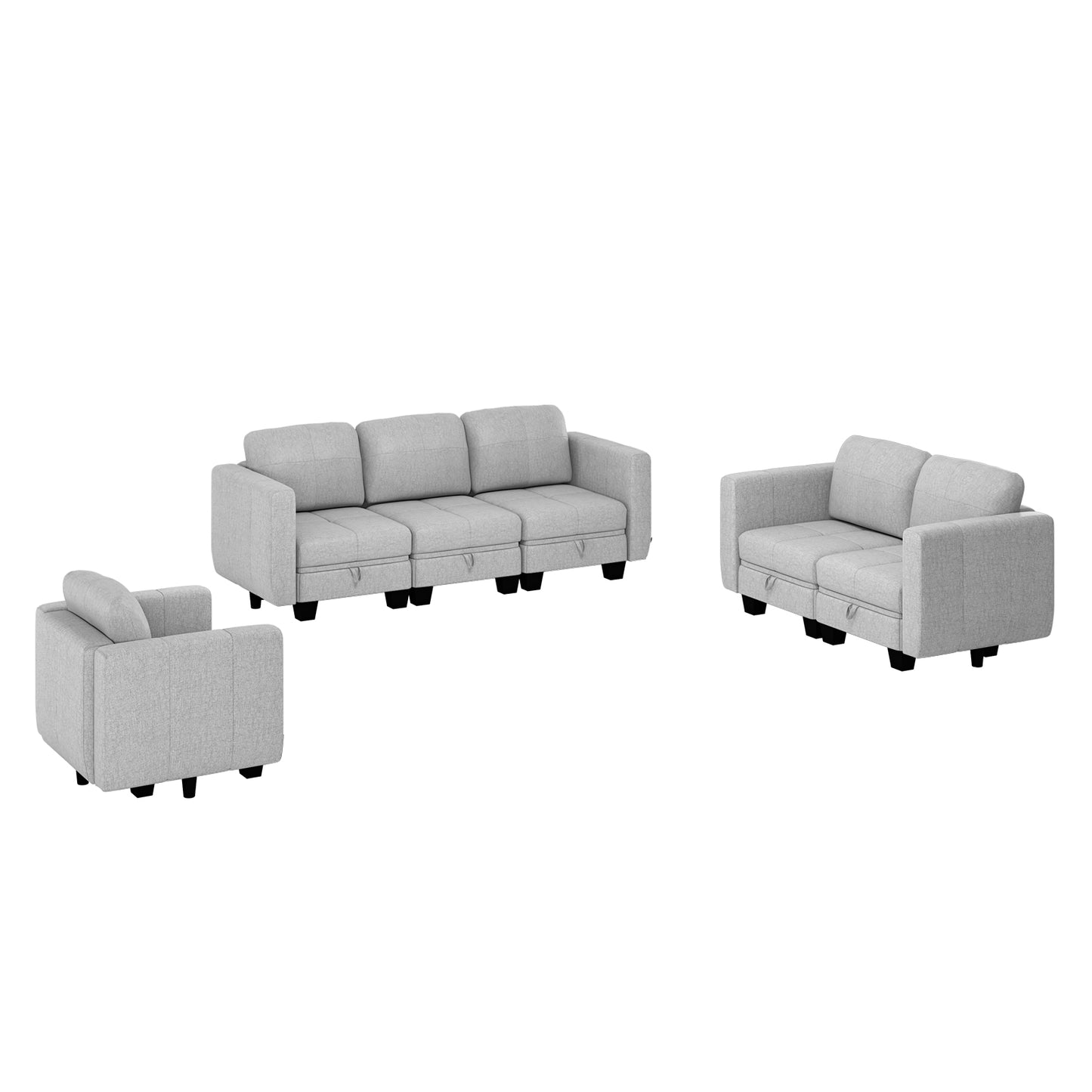 Sectional Couch Modular Sofa Set 6 Seat