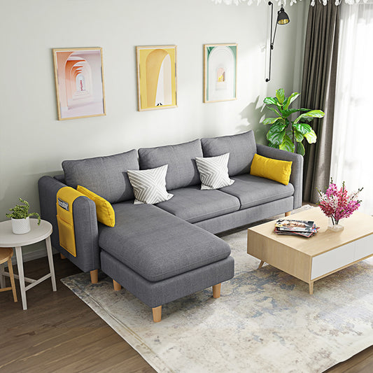 Modern Design L-Shape Corner Sectional Sofa Set