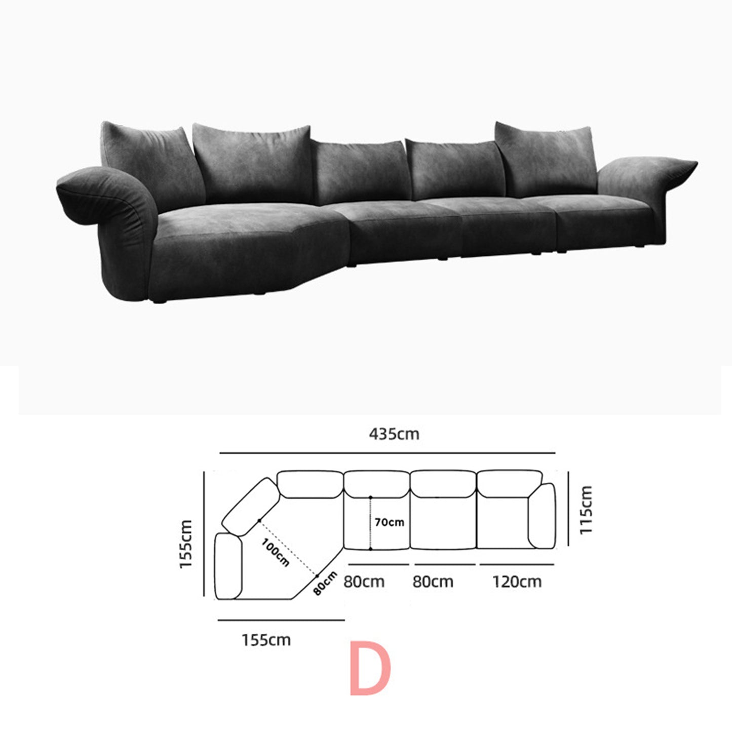 Living Room Sectional Sofa Set