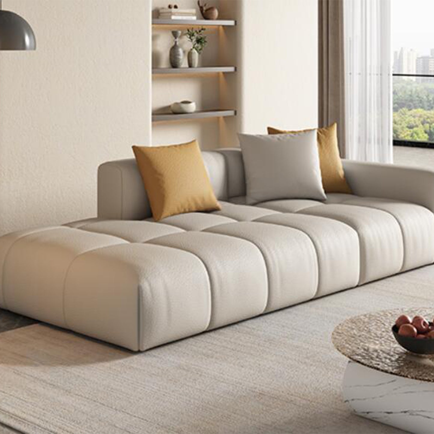 Modern Italian Leather Sofa Set