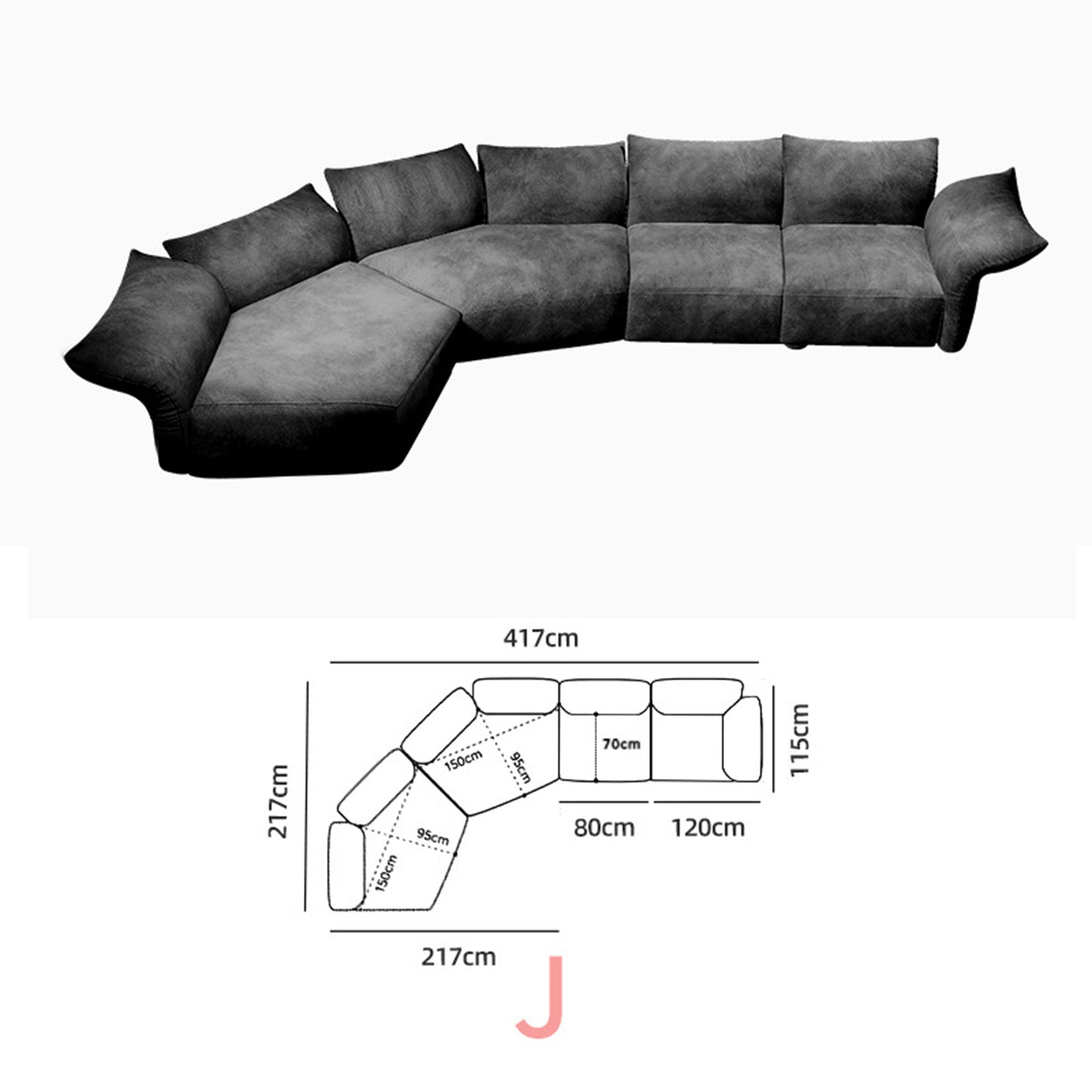 Living Room Sectional Sofa Set