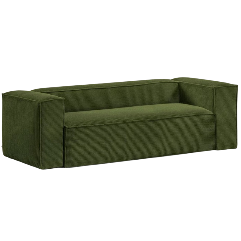 Green Teddy Velvet Loveseat Vacuum Compression Sofa