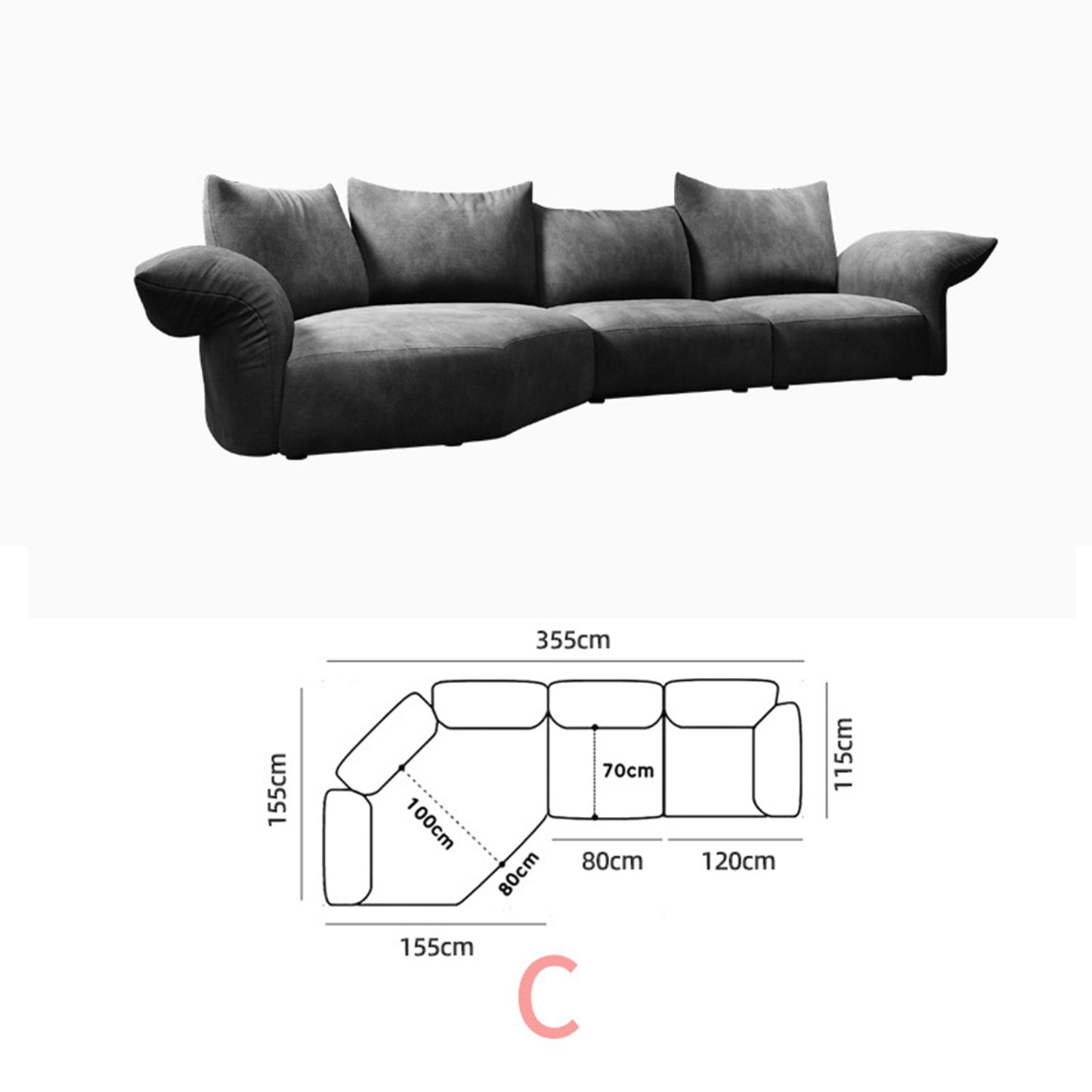 Living Room Sectional Sofa Set