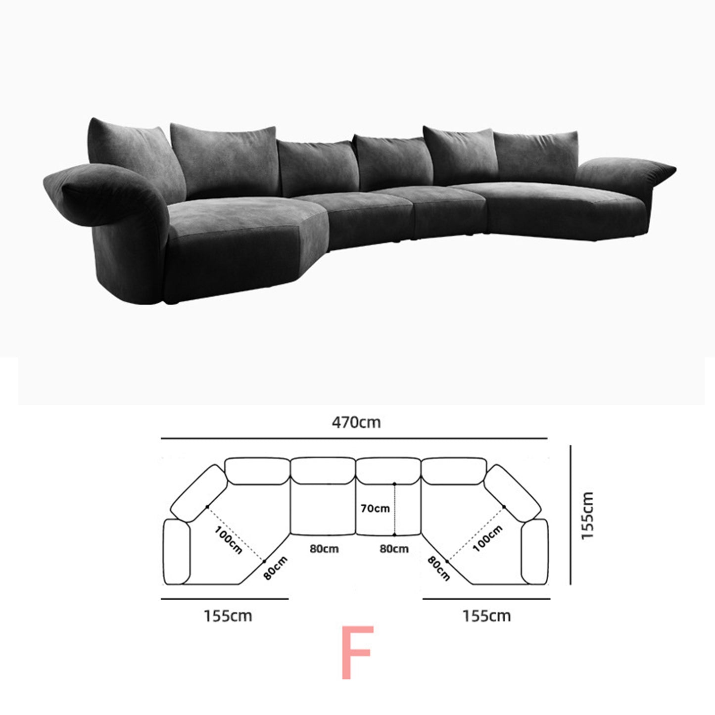 Living Room Sectional Sofa Set